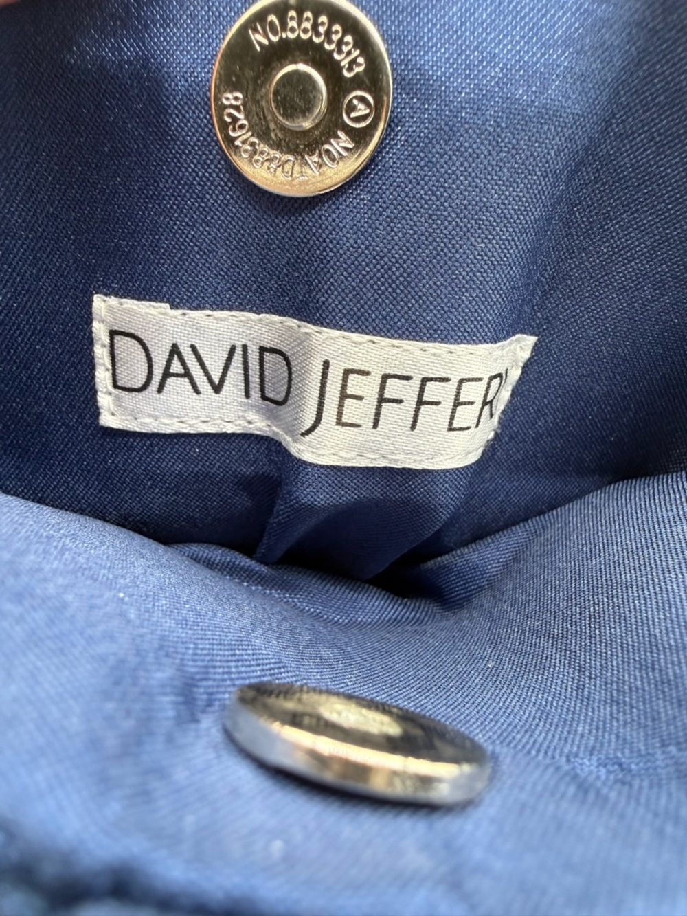 David Jeffrey Blue Beaded Wristlet Mobile - Clutch Evening Bag Ring Handle - Picture 5 of 15